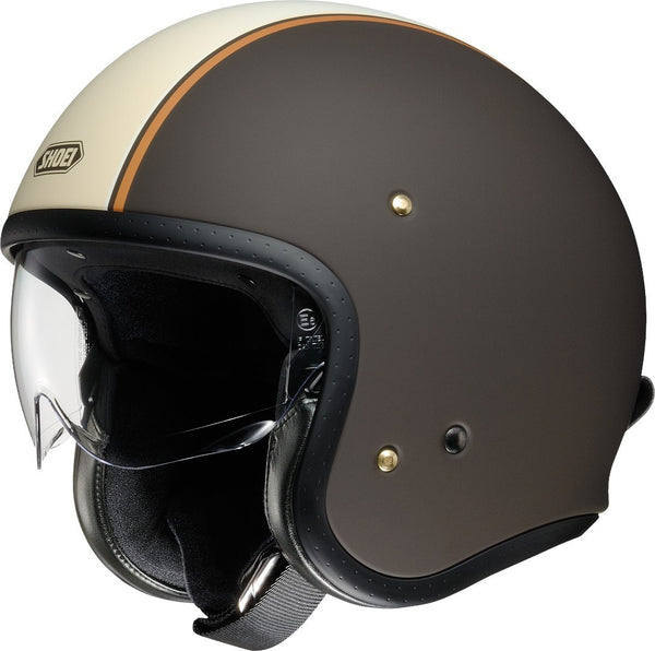 Shoei J.O Carburettor Jet Helmet Brown