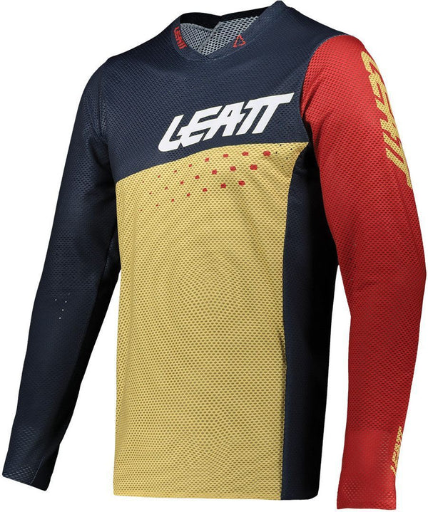 Leatt DBX 4.0 MTB LS Ultraweld Bicycle Jersey Blue/Creme