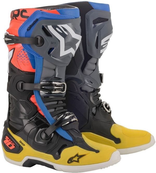 ALPINESTARS 骑行靴 Tech 10 Motocross Boots Black/Blue/Yellow