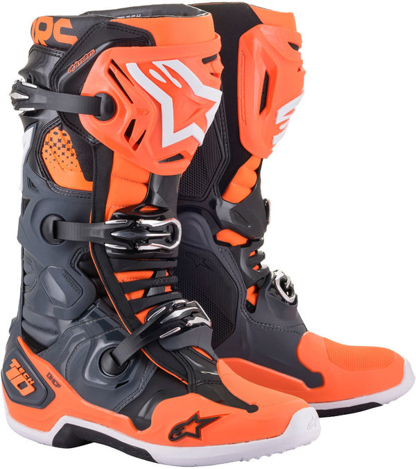 ALPINESTARS 骑行靴 Tech 10 Motocross Boots Grey/Orange