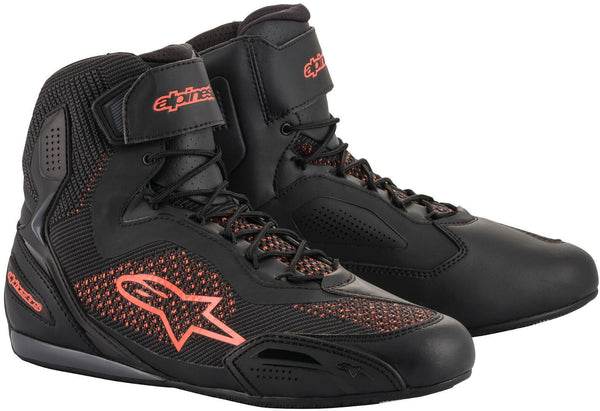ALPINESTARS 骑行鞋 Faster 3 Rideknit Motorcycle Shoes Black/Red