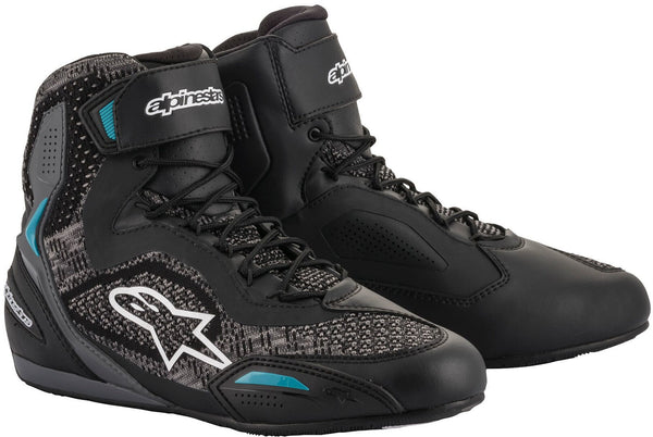 ALPINESTARS 骑行鞋 Stella Faster 3 Rideknit Ladies Motorcycle Shoes Black/White/Blue