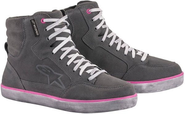 ALPINESTARS 骑行鞋 J-6 Waterproof Ladies Motorcycle Shoes Grey/Fuchsia
