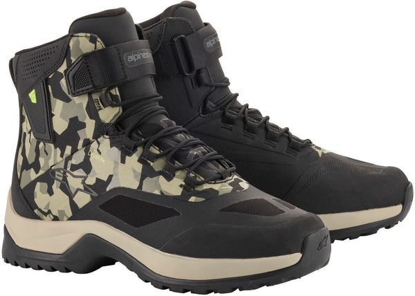 ALPINESTARS 骑行鞋 CR-6 Drystar Motorcycle Shoes Camo