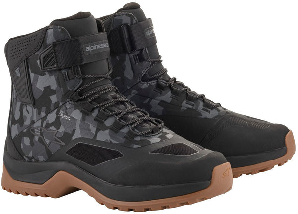 ALPINESTARS 骑行鞋 CR-6 Drystar Motorcycle Shoes Grey/Dark Grey