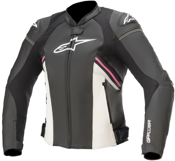 ALPINESTARS 骑行夹克 Stella GP Plus R V3 Ladies Motorcycle Leather Jacket Black/White/Pink