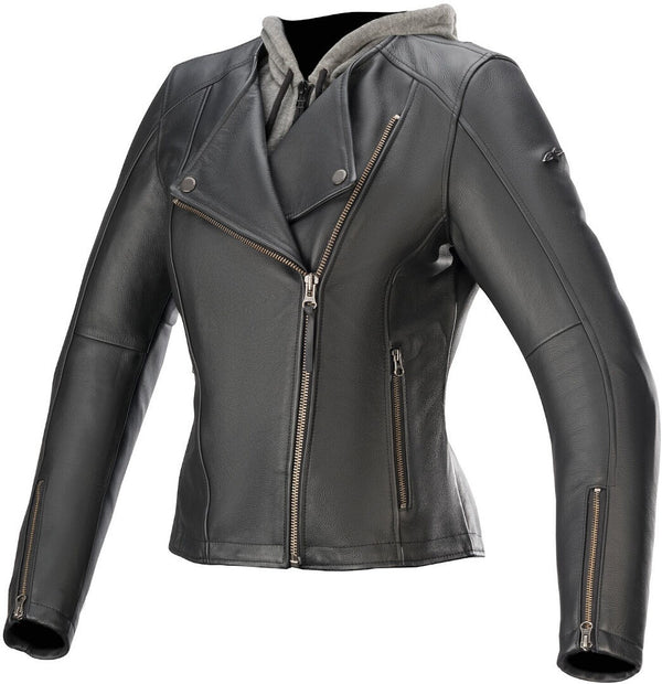 ALPINESTARS 骑行夹克 Alice Ladies Motorcycle Leather Jacket Black