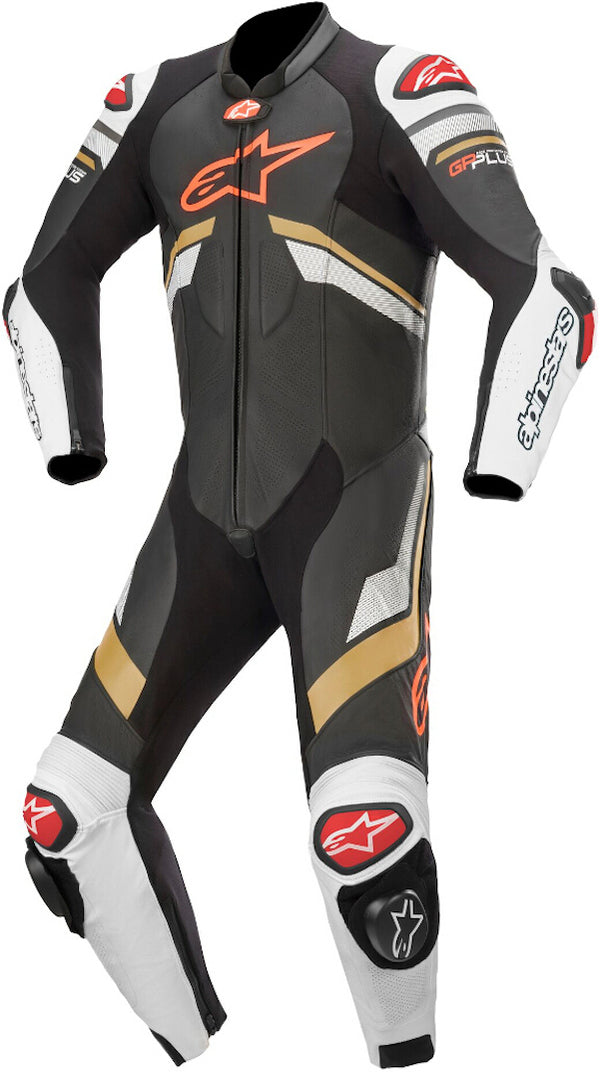 ALPINESTARS 骑行服 GP Plus V3 One Piece Motorcycle Leather Suit Black/White/Gold