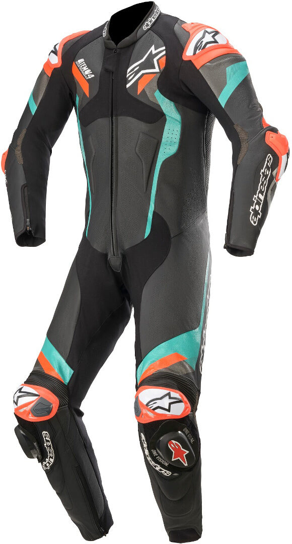 ALPINESTARS 骑行服 Atem V4 One Piece Motorcycle Leather Suit Black/Red/Blue