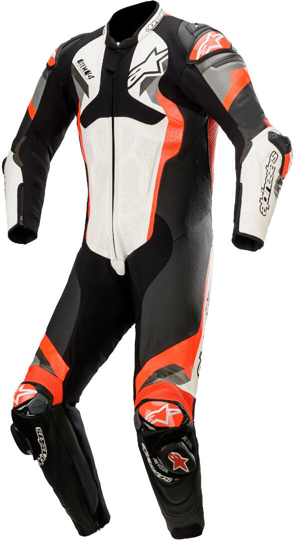 ALPINESTARS 骑行服 Atem V4 One Piece Motorcycle Leather Suit Black/White/Red