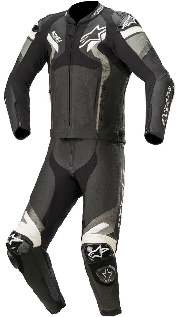 ALPINESTARS 骑行服 Atem V4 Two Piece Motorcycle Leather Suit Black/Gray/White
