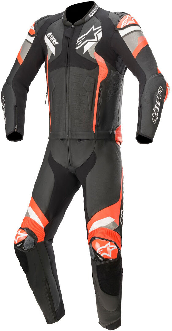 ALPINESTARS 骑行服 Atem V4 Two Piece Motorcycle Leather Suit Black/Gray/Red
