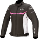 ALPINESTARS 骑行夹克 Stella T-SPS WP Ladies Motorcycle Textile Jacket Black/White/Pink
