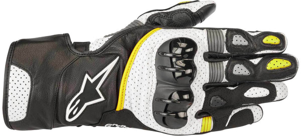 ALPINESTARS 手套 SP 2 V2 Motorcycle Gloves Black/White/Fluo Yellow