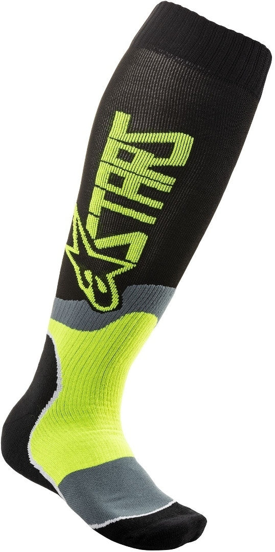 ALPINESTARS 骑行袜 MX Plus-2 Motocross Socks Black/Yellow Fluo