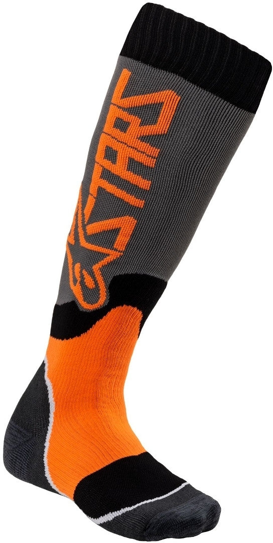 ALPINESTARS 骑行袜 MX Plus-2 Youth Motocross Socks Grey/Orange