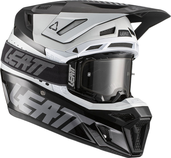 LEATT 头盔 Moto 8.5 Composite V22 Motocross Helmet with Goggles Black/White