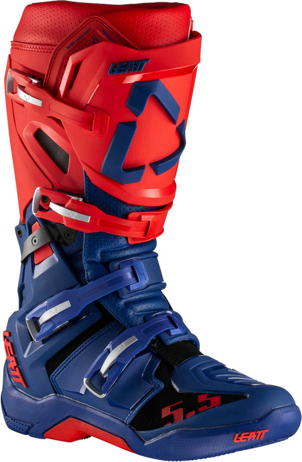 Leatt GPX 5.5 FlexLock Motocross Boots Red/Blue