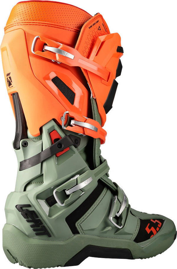 Leatt Moto 5.5 Flexlock Enduro Motocross Boots, MX Oliv/Orange