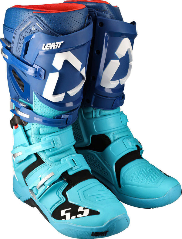 Leatt GPX 5.5 FlexLock Motocross Boots Dark Blue/Light Blue