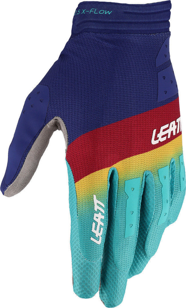 Leatt Moto 2.5 X-Flow Motocross Gloves Blue/Red/Turquoise
