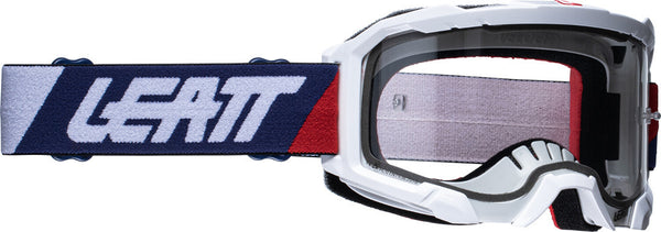 Leatt Velocity 4.5 Bold Motocross Goggles White/Blue