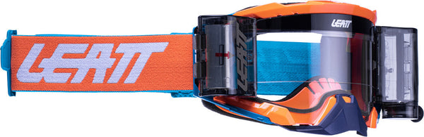 Leatt Velocity 5.5 Roll-Off Motocross Goggles Neon Orange/Blue