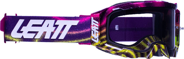 Leatt Velocity 5.5 Zebra Motocross Goggles Purple