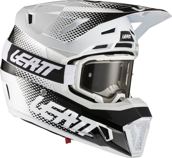 Leatt Moto 7.5 V.22 Motocross Helmet with Goggles White/Black