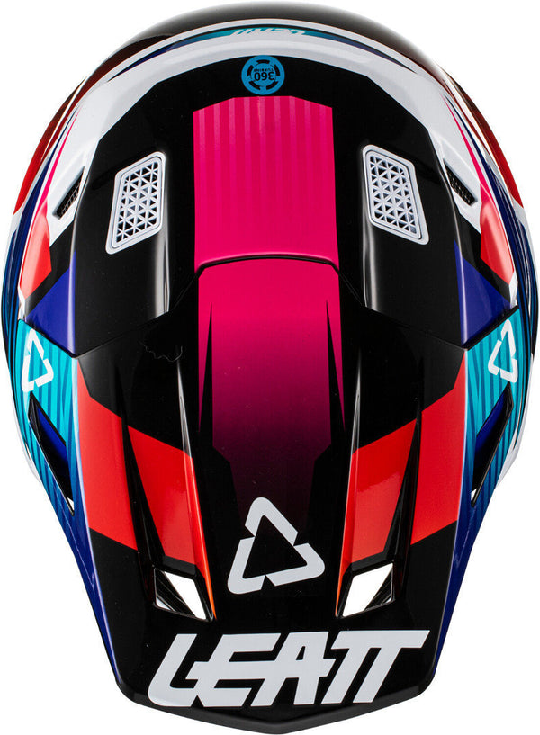 Leatt Moto 8.5 V22 Composite Motocross Helmet with Goggles Royal Blue