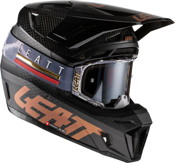 Leatt Moto 9.5 V22 Carbon Motocross Helmet with Goggles, Set, Kit