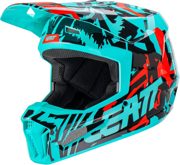 LEATT 头盔 3.5 Zebra Motocross Helmet with Goggles Blue/Black