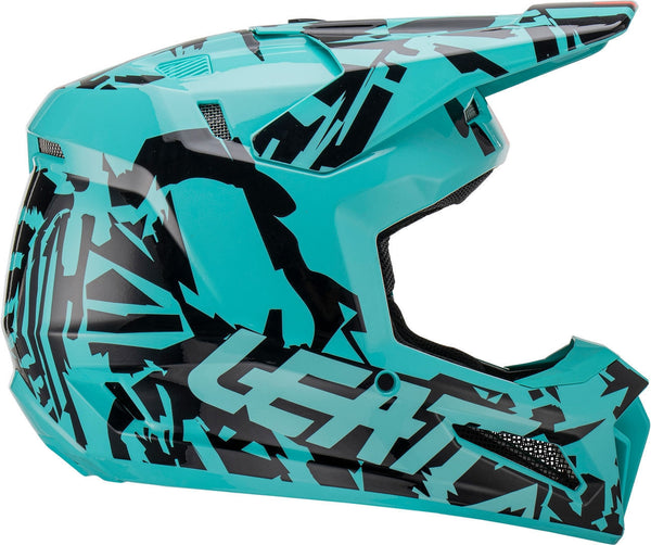 LEATT 头盔 3.5 Zebra Motocross Helmet with Goggles Blue/Black