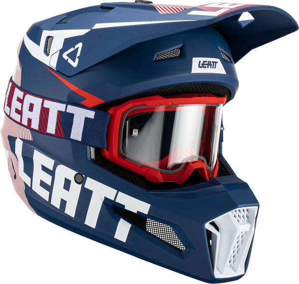 LEATT 头盔 3.5 Bolt Motocross Helmet with Goggles Blue/White