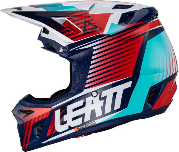 LEATT 头盔 Moto 8.5 V22 Composite Motocross Helmet with Goggles Blue/Red