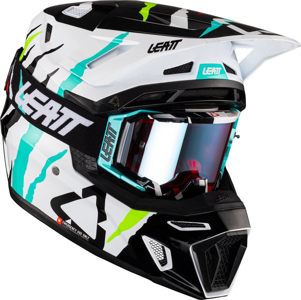 LEATT 头盔 8.5 Tiger Motocross Helmet with Goggles Black/White/Red/Green