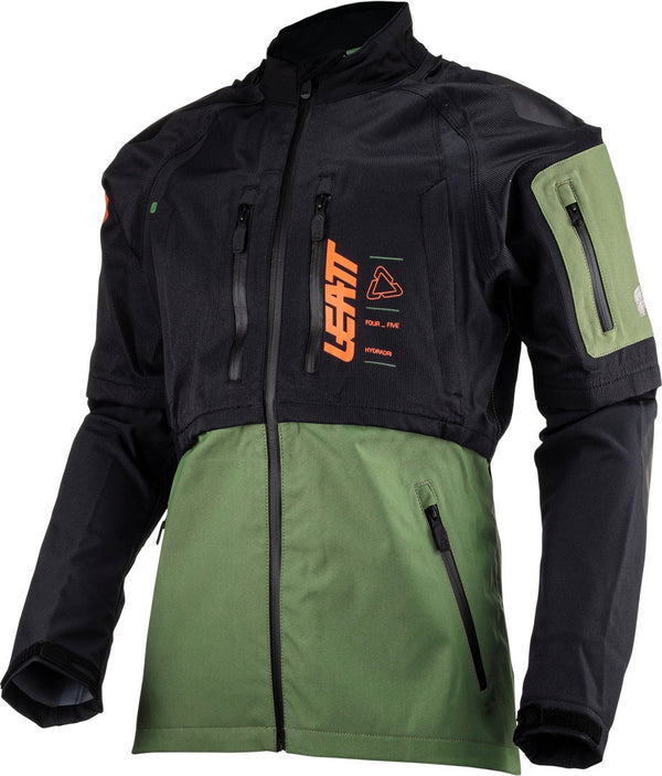 LEATT 骑行夹克 4.5 HydraDri Waterproof Motocross Jacket Black/Green