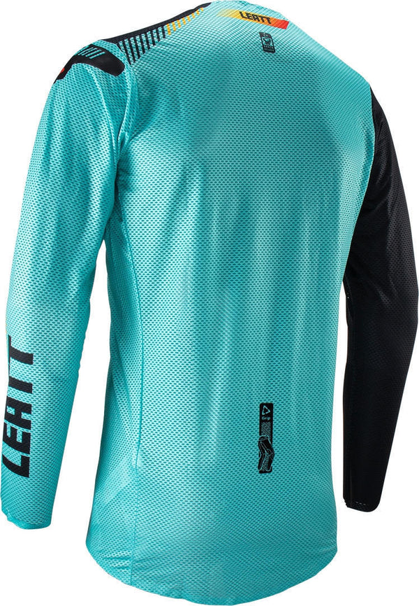 LEATT 骑行衣 5.5 Ultraweld Contrast Motocross Jersey Black/Cyan