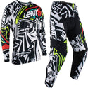 LEATT 骑行裤 3.5 Zebra Motocross Jersey and Pants Set Black/White