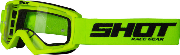 Shot Rocket Kids Motocross Goggles Neon Yellow