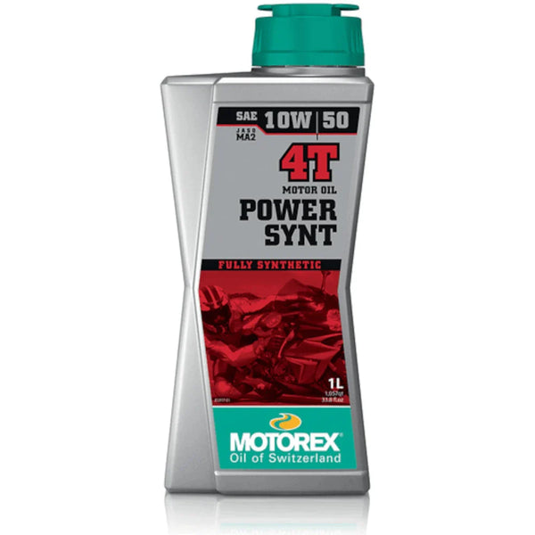 Motorex 4冲程机油 摩托瑞士 统治者 4T 高性能全合成机油 1L | Power Synt 4T 10W/50 Jaso MA 2