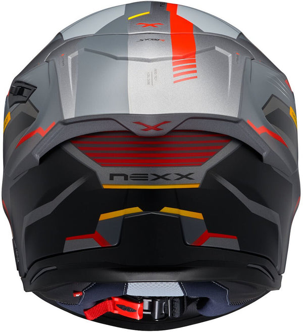 Nexx SX.100R Gridline Helmet Gray/Red
