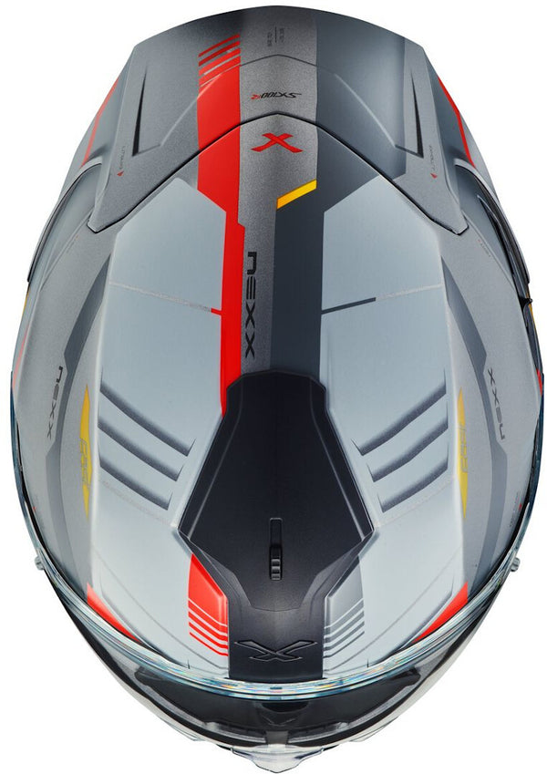 Nexx SX.100R Gridline Helmet Gray/Red