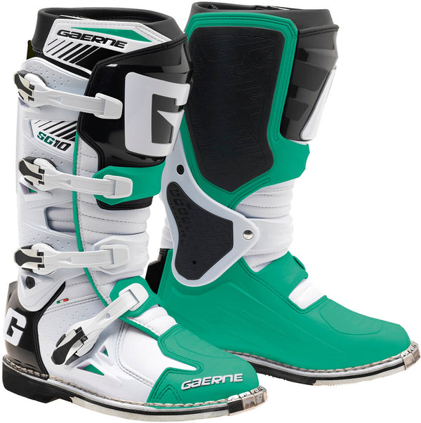 Gaerne SG-10 Motocross Boots White/Green