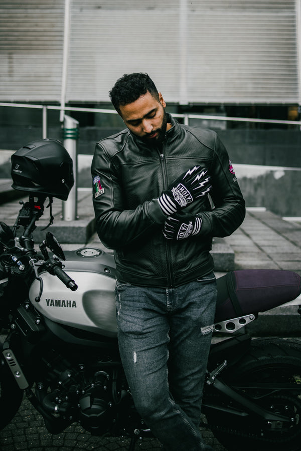 HolyFreedom Due Motorcycle Leather Jacket Dark Green