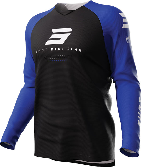 Shot Raw Escape Motocross Jersey Black/Blue