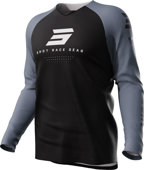 Shot Raw Escape Motocross Jersey Black/Grey
