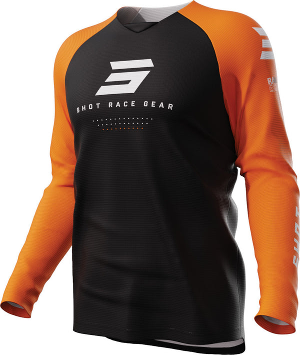 Shot Raw Escape Motocross Jersey Black/Orange