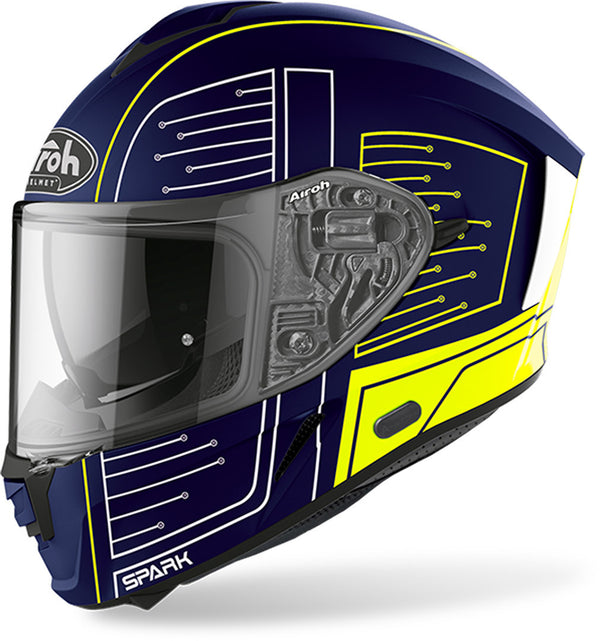 Airoh Spark Cyrcuit Helmet Blue/Yellow