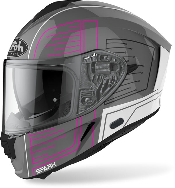 Airoh Spark Cyrcuit Helmet Grey/Pink